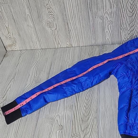 Athleta Puffer Bomber Jacket Blue Goose Down Women's Small - Picture 9 of 10